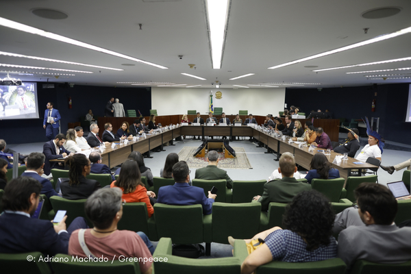 Lideranças de todo o país foram a Brasília acompanhar a reunião da mesa de negociação © Adriano Machado/Greenpeace